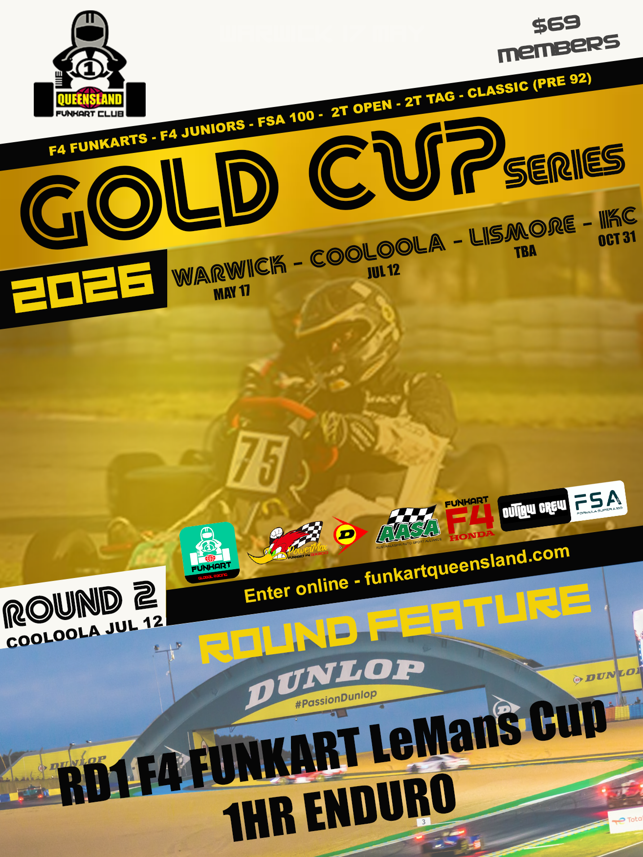 Funkart Gold Cup Series Rd2 Sun July 12th: Cooloola