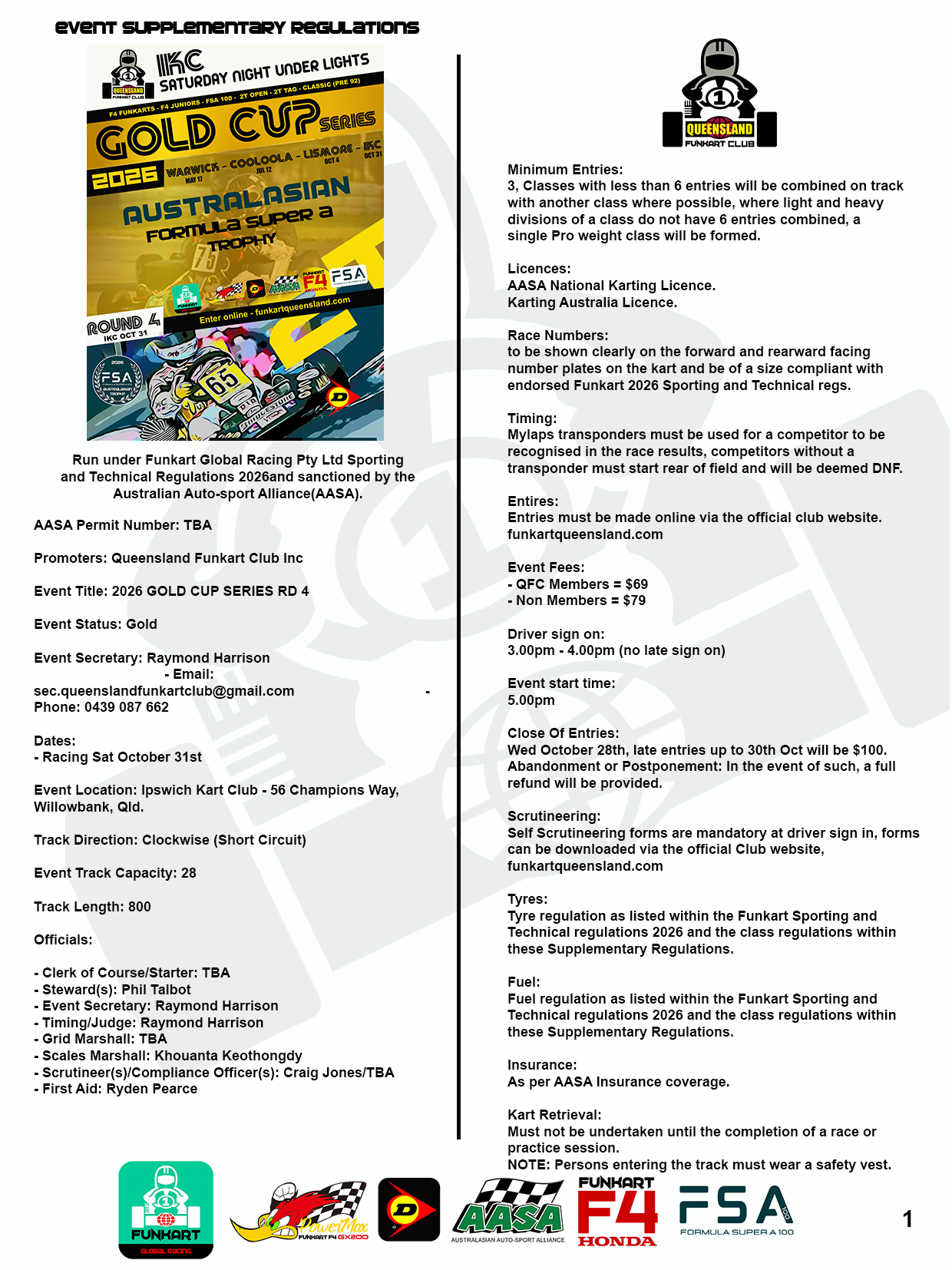 Funkart Gold Cup Series Rd4 Sat Night Oct 31: IKC - Image 2